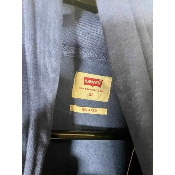 Levi's Men's Palm Logo Relaxed Fit Pullover Sweatshirt - Indigo Extra Large XL - Picture 3 of 6